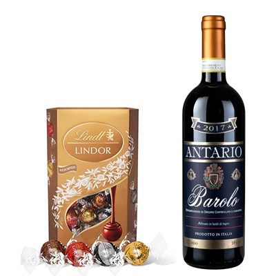 Antario Barolo 75cl Red Wine With Lindt Lindor Assorted Truffles 200g